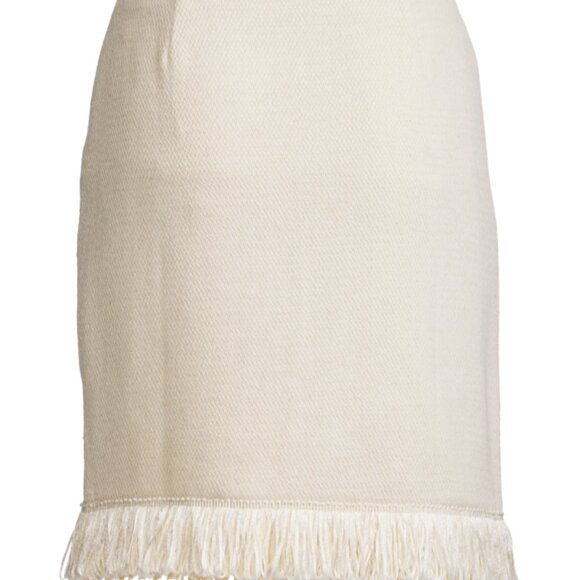 Boston Proper NWT Floral Embroidered Raffia Fringe Mini Skirt size 16 - Picture 3 of 16